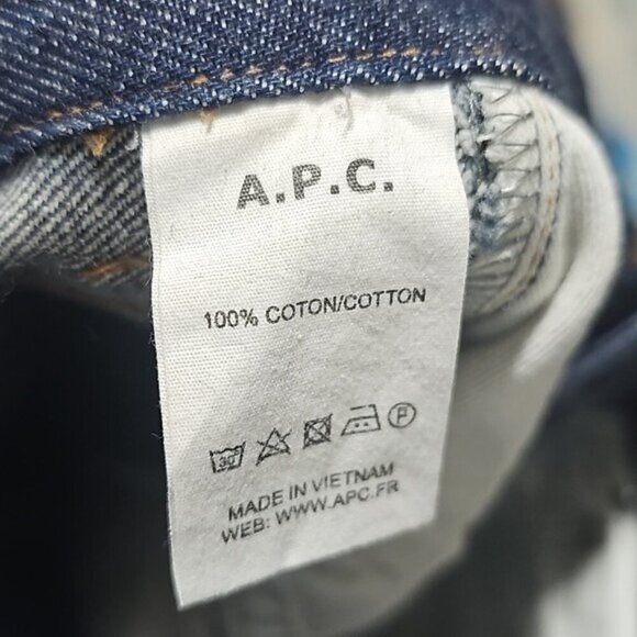 A.P.C. Blue Denim 4 Button Slim Jeans Size 27 - Picture 6 of 7